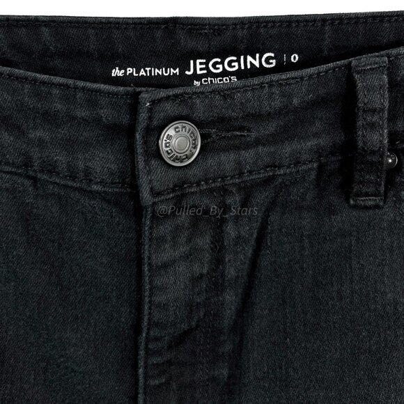 CHICO'S Comfortable Dark Wash Platinum Jegging - Size 0 - Good Condition! - Picture 3 of 9